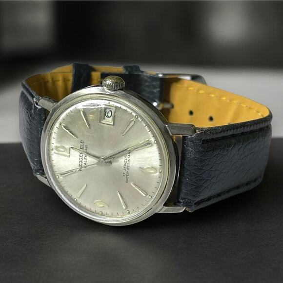 Wedgefield Calendar Watch 17 Jewel Manual Wind Water Resistant - AS IS - WORKS